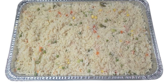 White Rice Tray