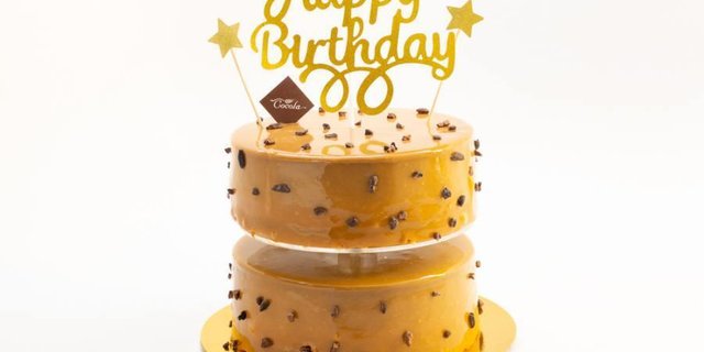 Caramel Chocolate Mousse Two-Tier Cake