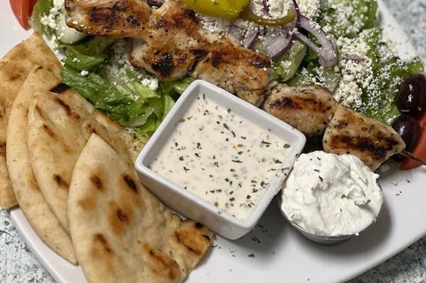 Chicken Souvlaki Salad