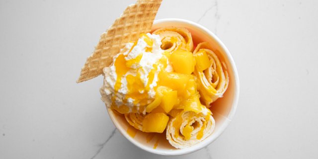 Mango Delight Rolled Ice Cream