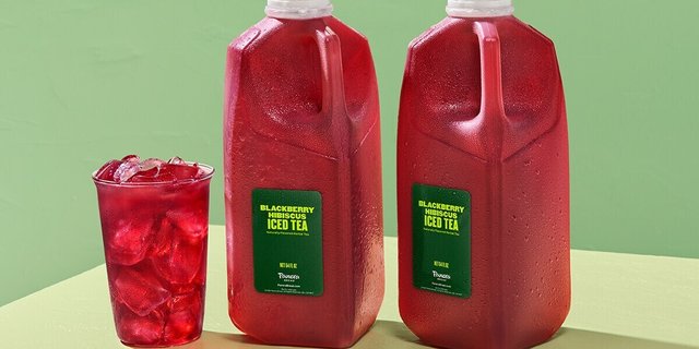NEW Blackberry Hibiscus Iced Tea - Naturally Flavored Herbal Tea - Two Half Gallons