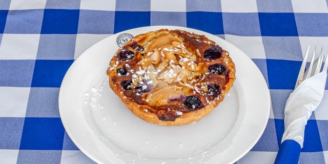 Pear Blueberry Almond Tart