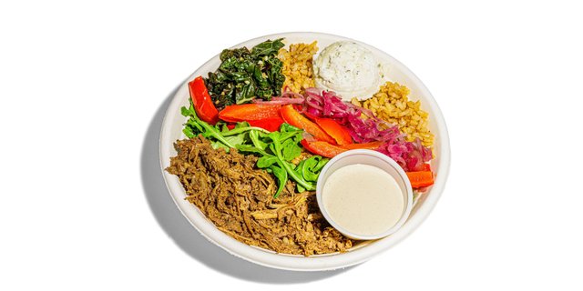 Braised Beef & Goat Cheese Rice Bowl