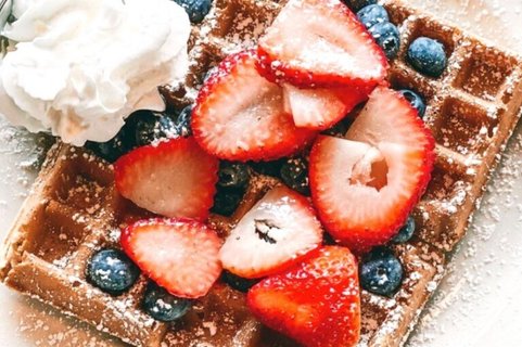 Giant Belgian Waffle Combo