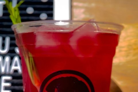 Hibiscus-Rosemary Lemonade