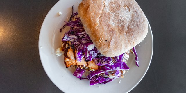 BBQ Salmon Sandwich