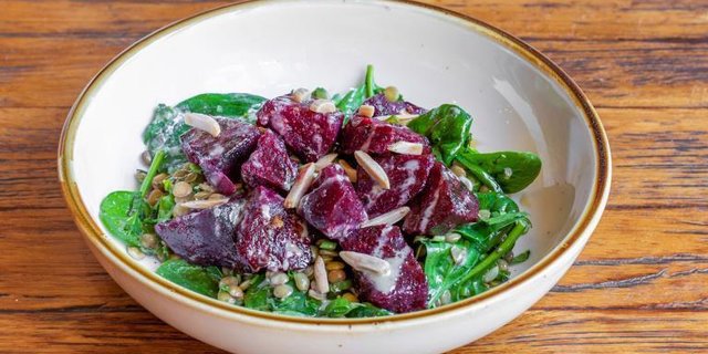 Charred Beets w/ Quinoa & Lentil