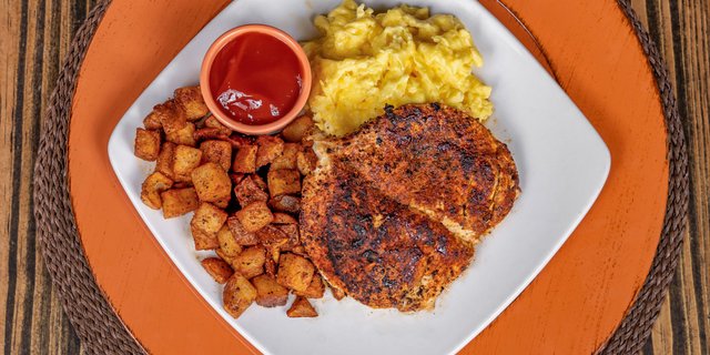 Blackened Chicken & Eggs