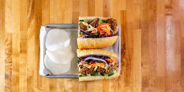 Crispy Chicken Banh Mi Sandwich