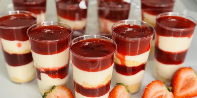 Strawberry Cheesecake Shots