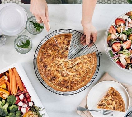 Ham & Cheddar Quiche