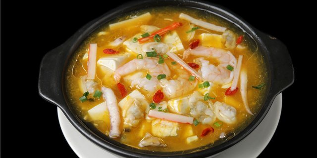Braised Seafood w/ Bean Curd