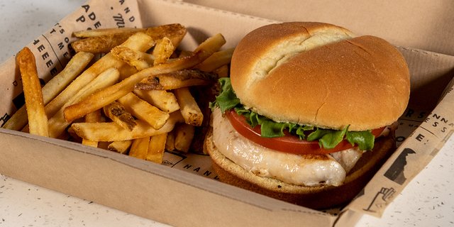Grilled Chicken Sandwich & French Fries Boxed Meal