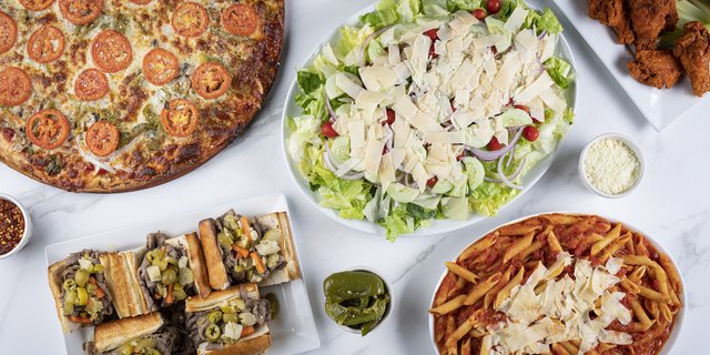Package #4 - Feed The Crowd (Pizza, Pasta, Wings & Beef Salad)