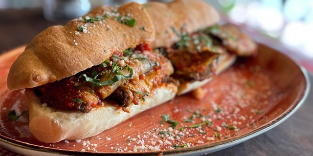 Eggplant Parmesan Sandwich