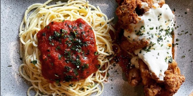 Chicken Parmesan Spaghetti