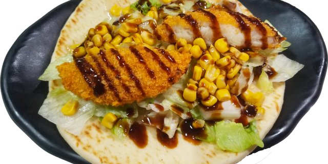 Potato Croquette Pita Sandwich