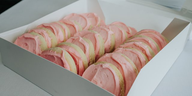 Small Pink Sugar Cookies