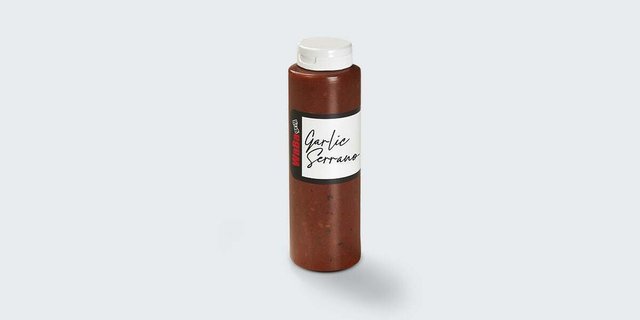 Garlic Serrano Sauce Bottle