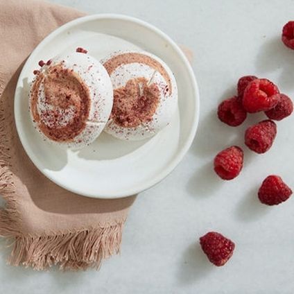 Raspberry Yogurt Meringue Cloud