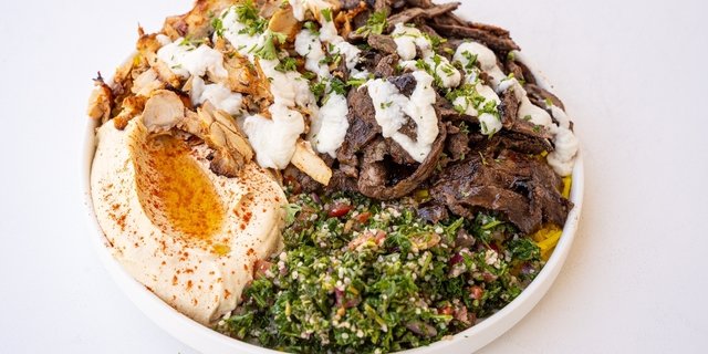Wagyu Beef & Chicken Shawarma Plate