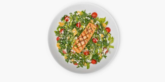 Group Salmon Caesar Salad