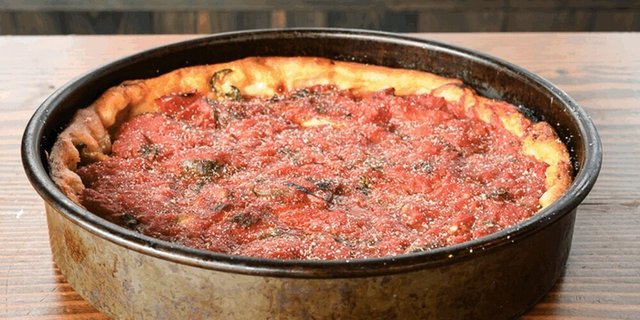Pepperoni Mushroom Deep Dish Pizza