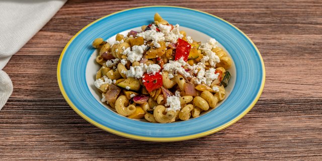 Chilled Pasta Primavera W/ Goat Cheese