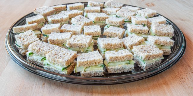 Cucumber & Whipped Feta Tea Sandwiches