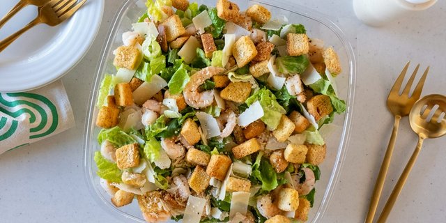 Small Classic Shrimp Caesar Salad Platter