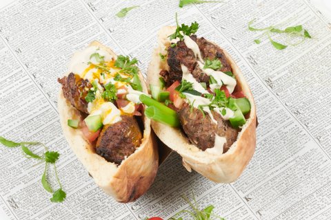 Individual Kebab Pita Sandwich