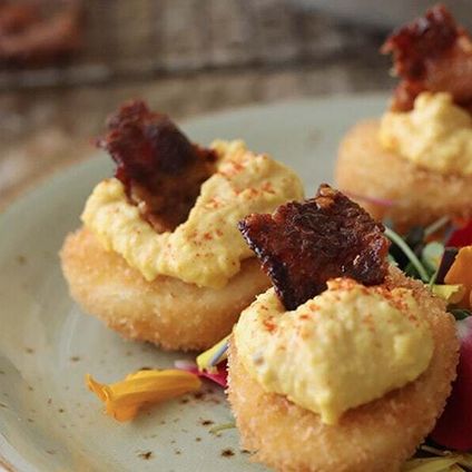 Crispy Deviled Eggs