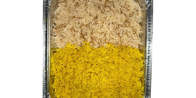 Yellow & White Rice Tray
