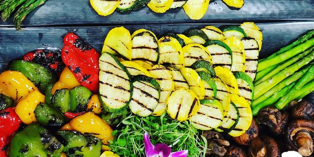 Grilled Vegetables Crudite Platter