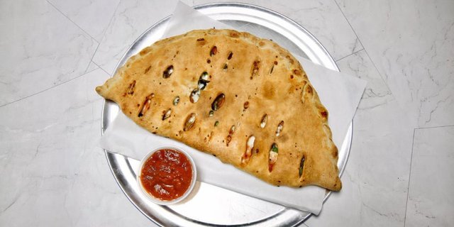 Pesto Chicken Calzone