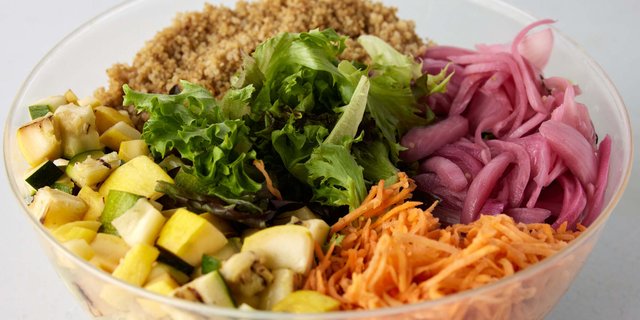 Grilled & Roasted Veggie Salad w/ Grains
