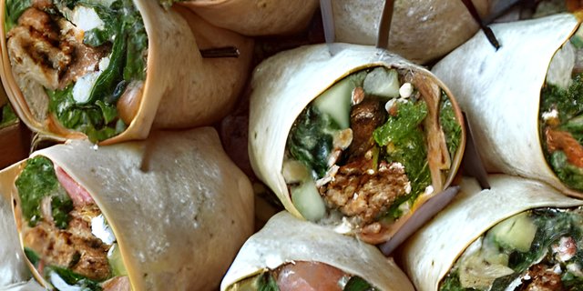 Spiced Chicken Wrap Platter