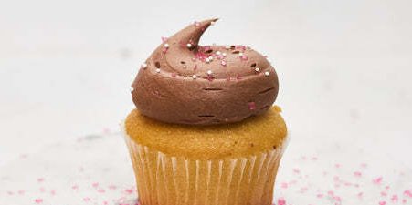 Chocolate on Vanilla Cupcake