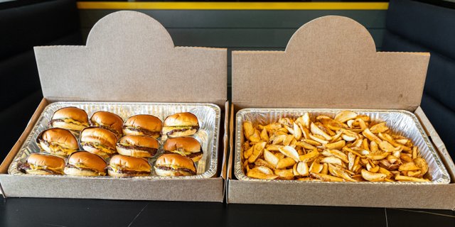 Press Burger Box With Fries