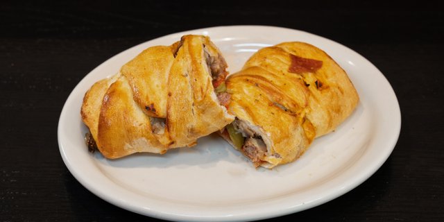 The Works Pizza Strudel