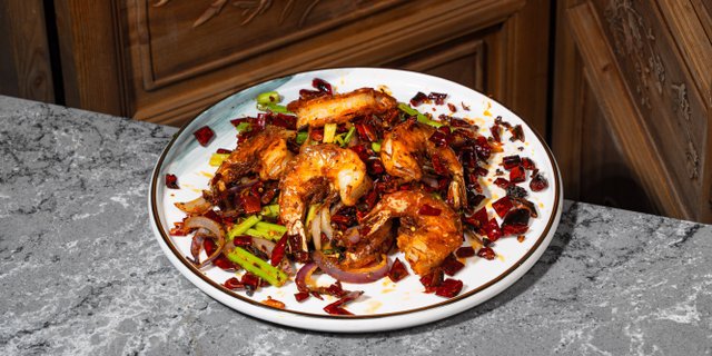 Ma-La Szechuan Prawns