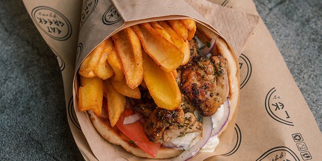 Chicken Souvlaki Gyro