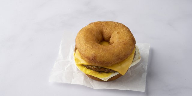 Sausage, Egg & Cheese Donut Breakfast Sandwich