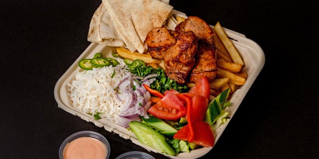 Chicken Breast Kebab Plate