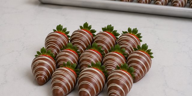 Fresh 12 Fresh Organic Belgian Chocolate Covered Strawberries Box