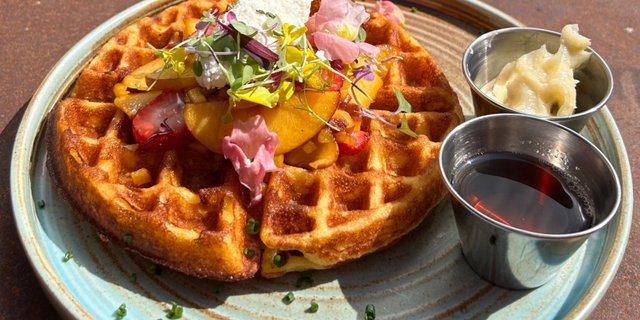 Waffles With Fruit & Ricotta