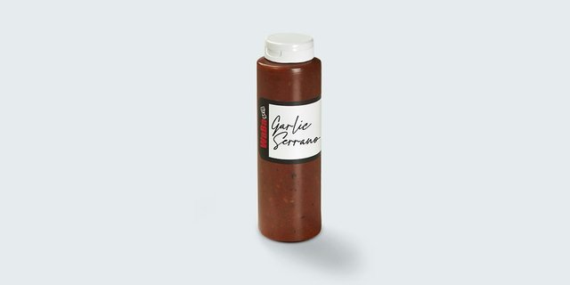 Garlic Serrano Sauce Bottle