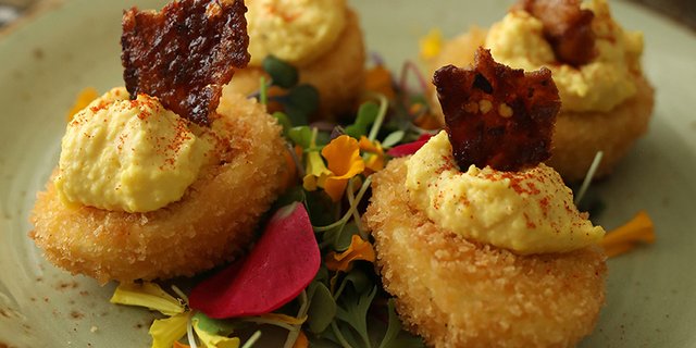 Crispy Deviled Eggs