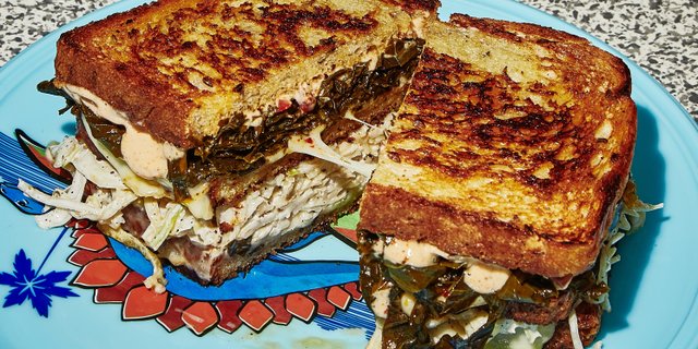 Collard Green Melt Sandwich
