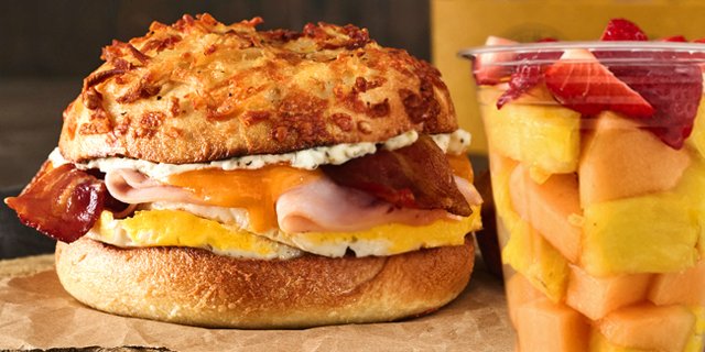 Signature Egg Sandwich Meal w/ Fresh Fruit Cup